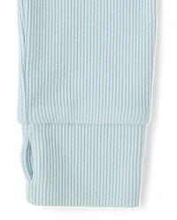 Girls Sueded Rib Henley Top