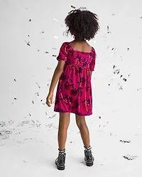 Girls Floral Velour Corset Dress