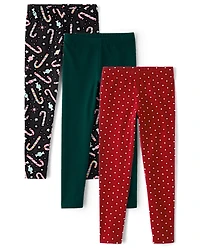 Girls Holiday Leggings 3-Pack