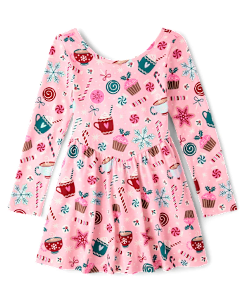 Girls Holiday V-Waist Dress
