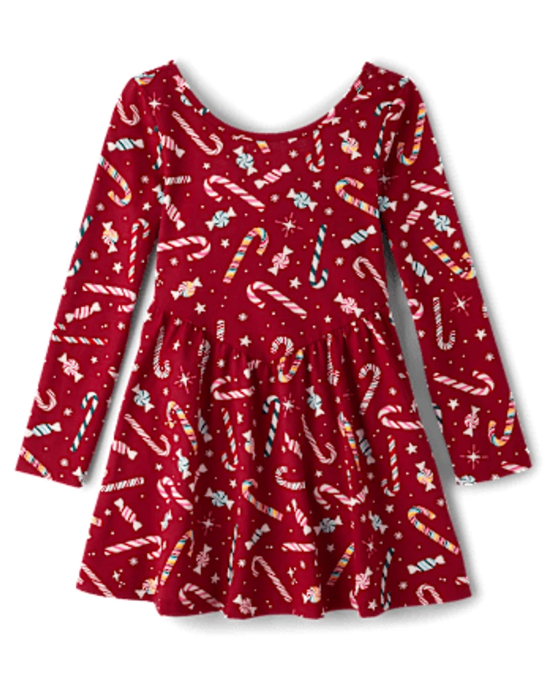 Girls Holiday V-Waist Dress