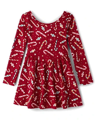 Girls Holiday V-Waist Dress