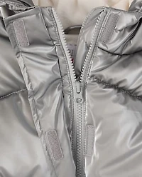 Girls High Shine Microfleece Lined Puffer Jacket