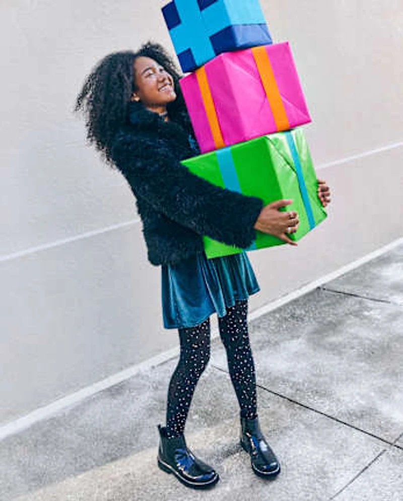 Manteau en fausse fourrure pour fille