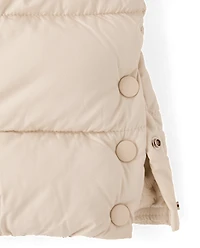 Girls Faux Fur Lined Long Puffer Jacket