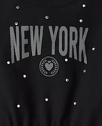 Girls Embellished Winter Warm Sweatshirt