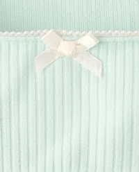 Girls Ribbed Lettuce Top