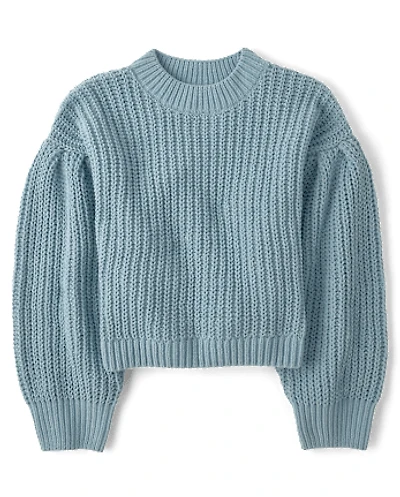 Girls Shaker Stitch Chenille Sweater