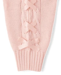 Girls Ribbon Cable Knit Sweater