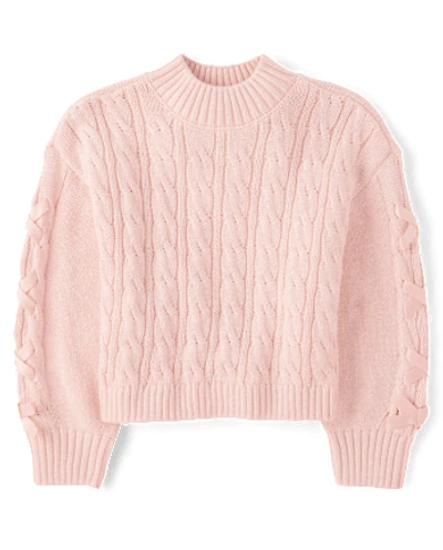 Girls Ribbon Cable Knit Sweater