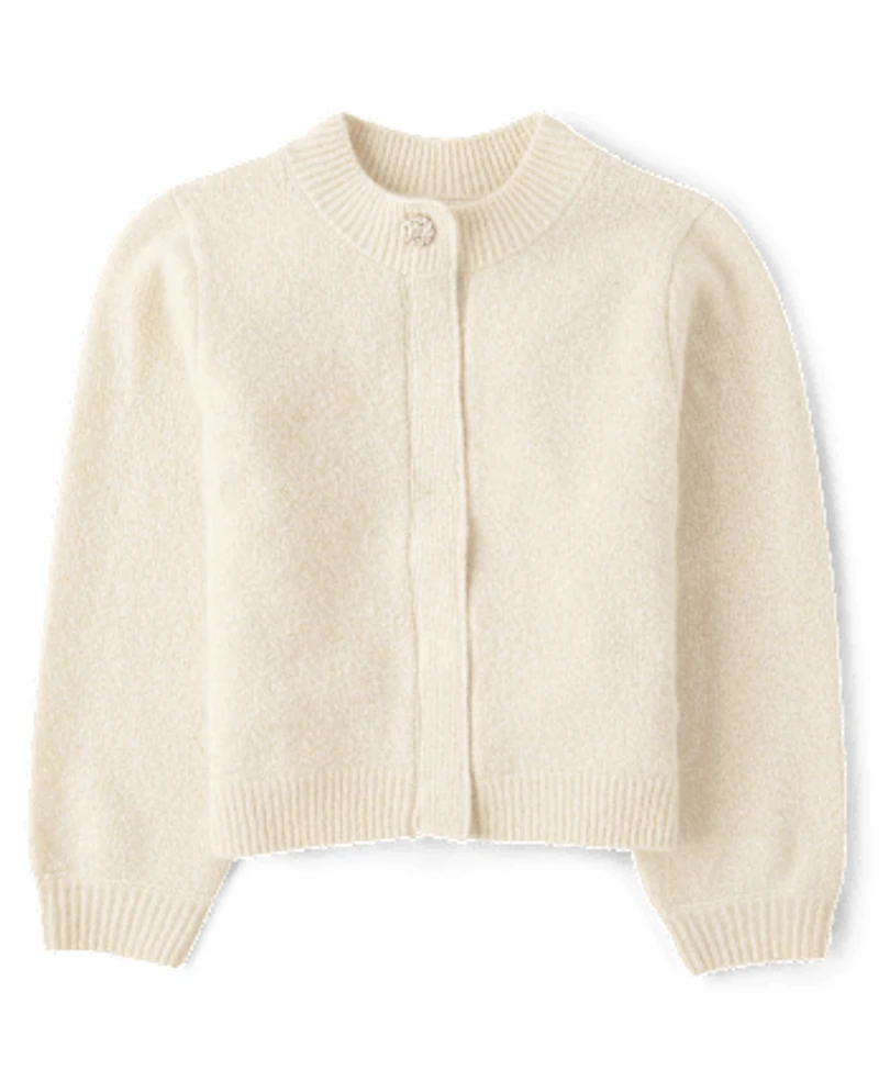 Cardigan pull scintillant pour fille