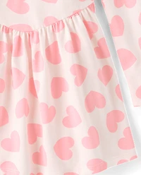 Baby And Toddler Girls Heart Bow Back Dress