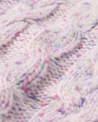 Toddler Girls Rainbow Cable Knit Sweater