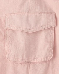 Baby And Toddler Girls Parachute Lined Pull On Cargo Jogger Pants