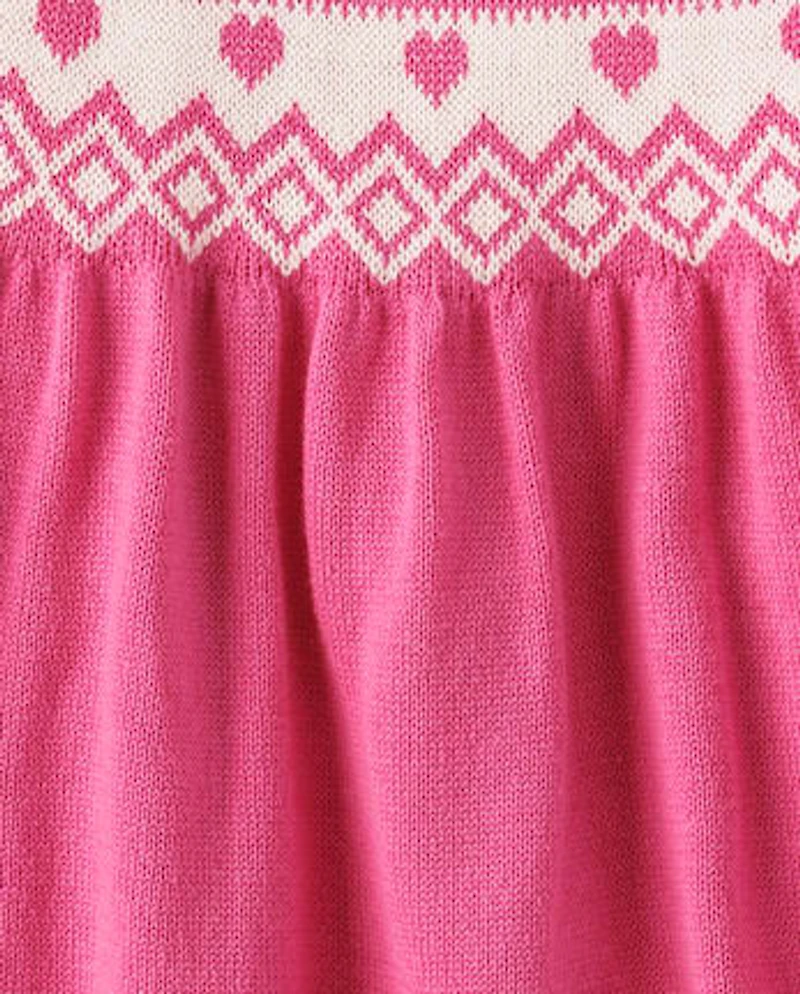 Baby And Toddler Girls Heart Sweater Dress