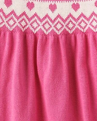 Baby And Toddler Girls Heart Sweater Dress