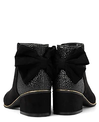 Girls Glitter Bow Booties