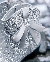 Girls Glitter Bow Cowgirl Booties
