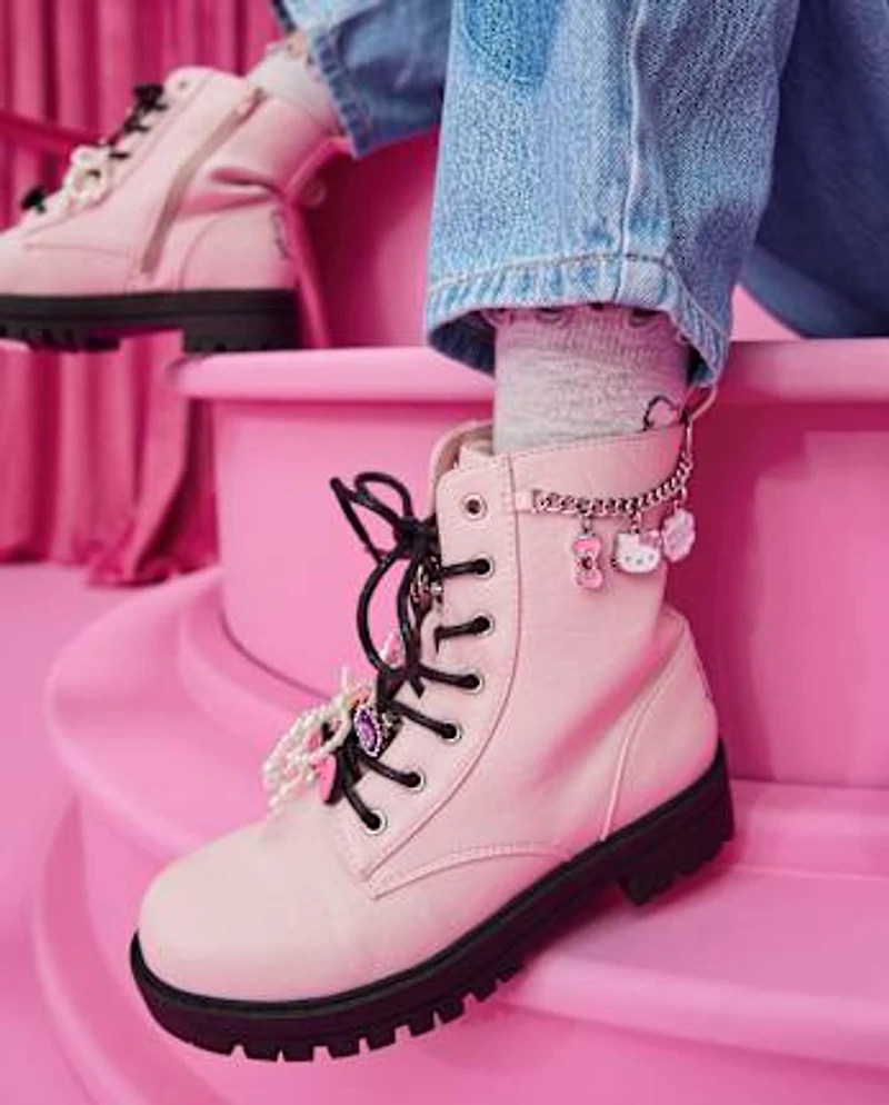 Girls Hello Kitty® Charm Lace Up Boots