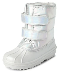 Girls Iridescent All Weather Boots