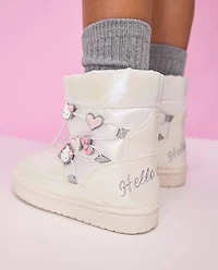 Girls Hello Kitty® Iridescent Embroidered Puffer Boots