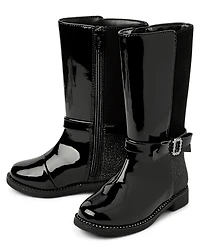 Toddler Girls Rhinestone Bow Boots