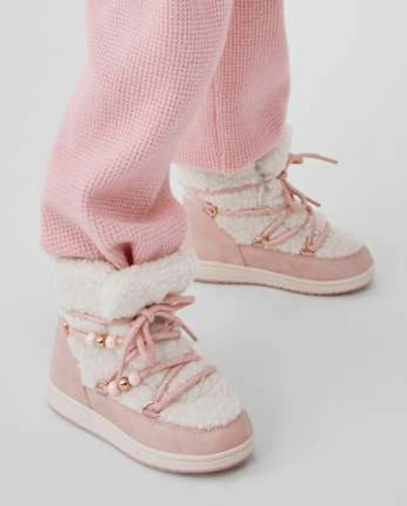 Toddler Girls Sherpa Bungee Booties