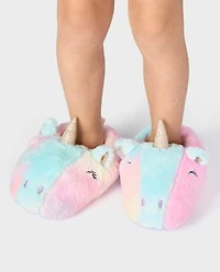 Toddler Girls Rainbow Unicorn Slippers