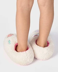 Toddler Girls Embroidered Icon Slippers