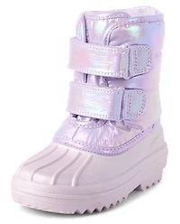 Toddler Girls Iridescent All Weather Boots