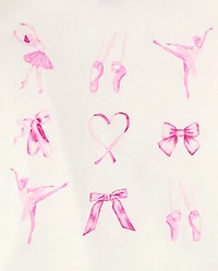 Girls Ballerina Snug Fit Cotton Pajamas