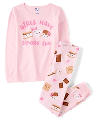 Girls S'more Snug Fit Cotton Pajamas