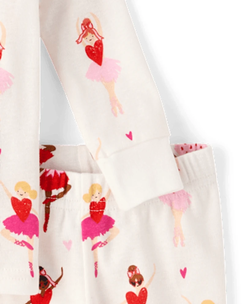 Baby And Toddler Girls Ballerina Snug Fit Cotton Pajamas
