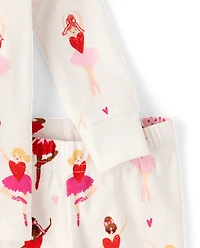 Baby And Toddler Girls Ballerina Snug Fit Cotton Pajamas