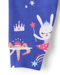 Baby And Toddler Girls Critter Ballerina Snug Fit Cotton Pajamas