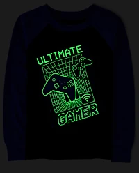 Boys Glow Gamer Snug Fit Cotton Pajamas