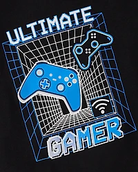 Boys Glow Gamer Snug Fit Cotton Pajamas
