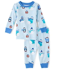 Baby And Toddler Boys Winter Animal Snug Fit Cotton Pajamas