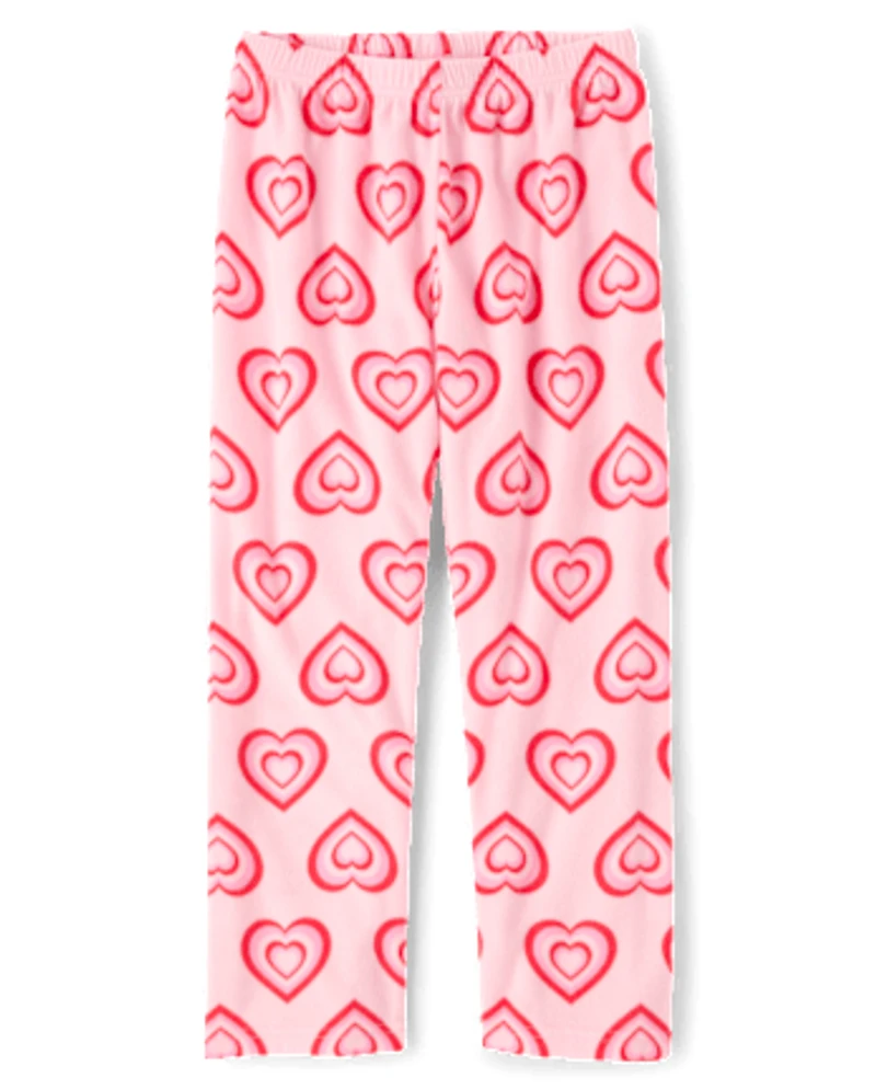 Girls Heart Microfleece Pajama Pants