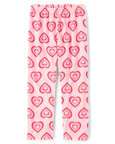 Girls Heart Microfleece Pajama Pants