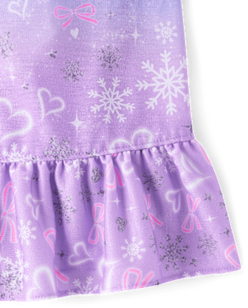 Girls Ballerina Ruffle Nightgown