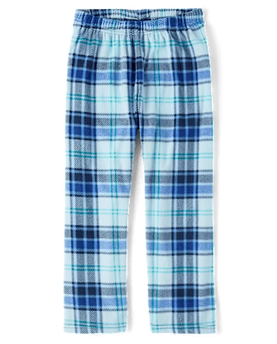 Boys Plaid Microfleece Pajama Pants