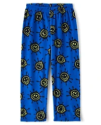Boys Happy Face Microfleece Pajama Pants