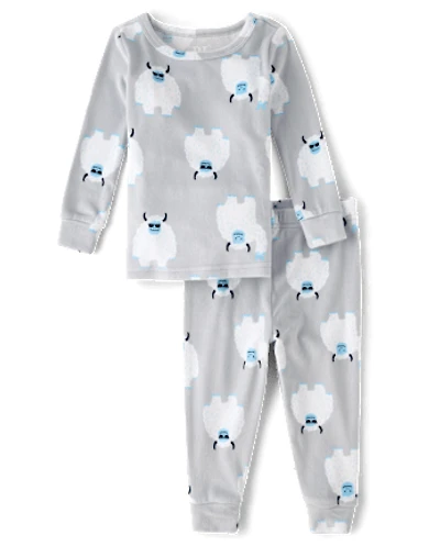 Baby And Toddler Boys Yeti Velour Pajamas