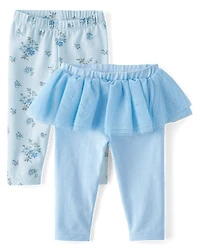 Baby Girls Floral Tutu Leggings 2-Pack