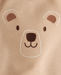 Baby And Toddler Embroidered Bear Premium Fleece 2-Piece Outfit Set