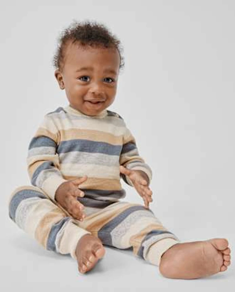 Baby Boys Striped Sweater 2-Piece Playwear Set
