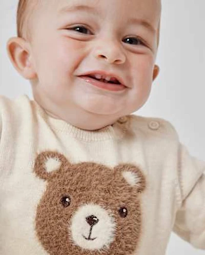 Baby Boys Intarsia Bear Sweater 2-Piece Playwear Set