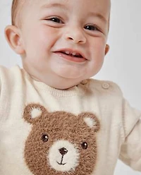 Baby Boys Intarsia Bear Sweater 2-Piece Playwear Set