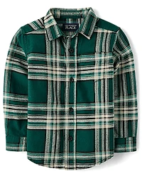 Baby And Toddler Boys Matching Family Plaid Oxford Button Up Shirt